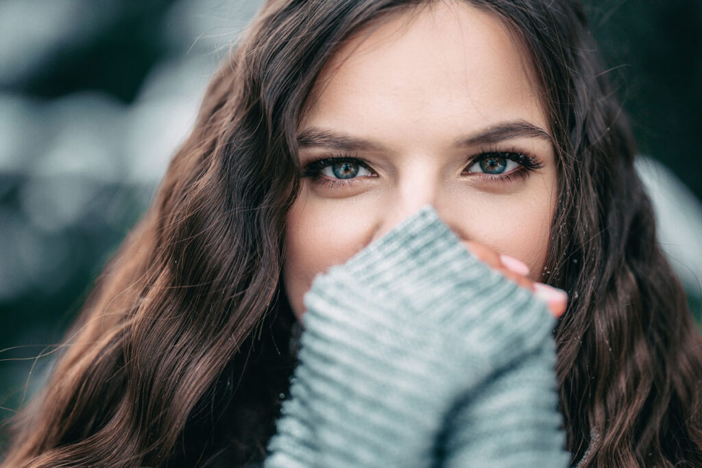 beautiful girl long hair winter close up portrait 2023 11 27 05 23 21 utc